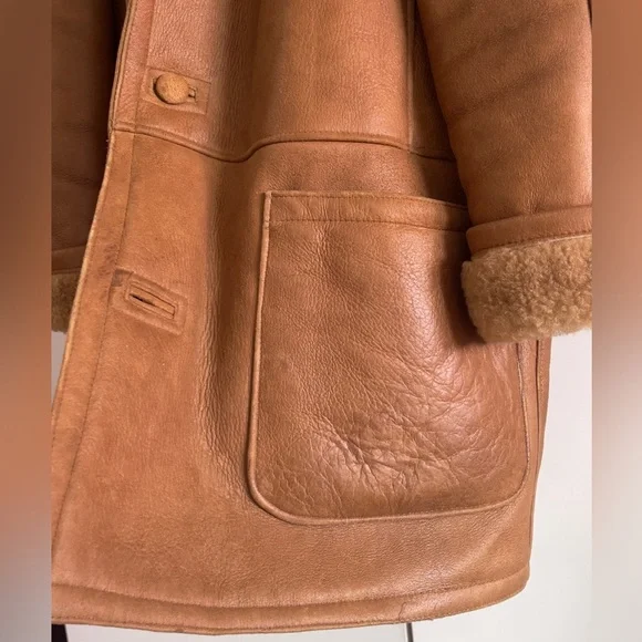 Shearling Aviator Long Coat - Made in Canada - Picture 6 of 12